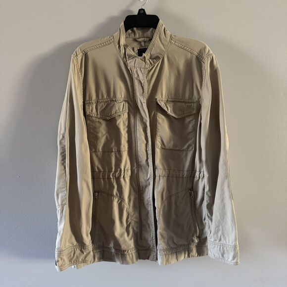 GAP Jackets & Blazers - Gap Utility Cargo Jacket Women Sz XL Khaki Capsule Lightweight Adjustable Waist